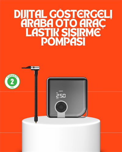 150 PSI Yüksek Basınç Kapasiteli Kablosuz Lastik Pompası