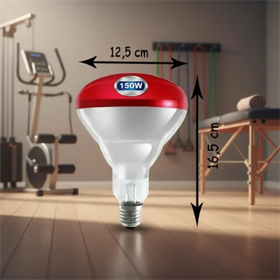 150w Kızılötesi (infrared) Isıtıcılı Fizik Tedavi Lambası (Kırmızı Işık) E27 (Kalın Duy)