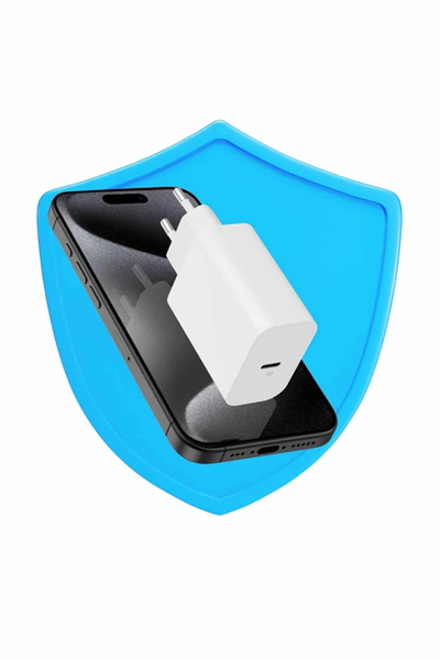 15/Pro/Pro Max 20W İOS Uyumlu Hızlı Şarj Aleti Adaptörlü Beyaz