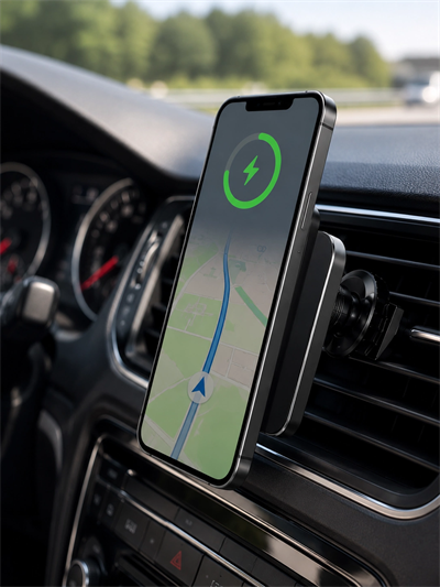 15W Hızlı Şarj Destekli Manyetik Araç Telefon Tutucu Kablosuz Araç Şarj Standı