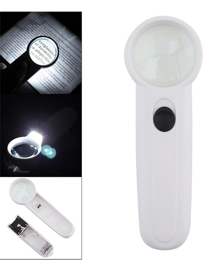 15x Çok Fonksiyonlu 2 Led Işıklı Taşınabilir El Büyüteç