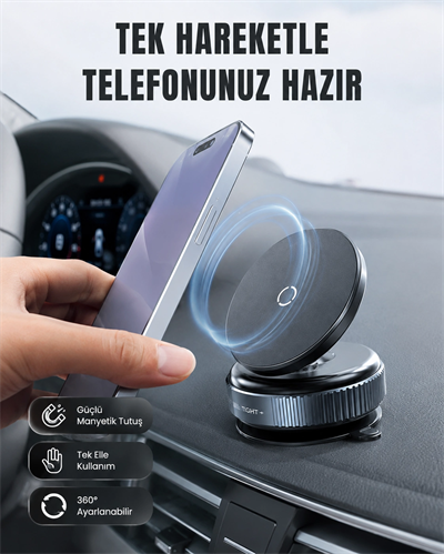 16 Mıknatıslı Araç Telefon Tutucu Kaymaz ve Güvenli