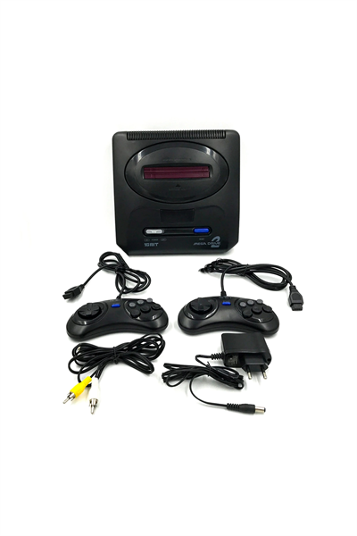 16-bit çift kollu retro oyun konsolu 48 yüklü oyunlu beyaz bluetoothsuz - Elektronik