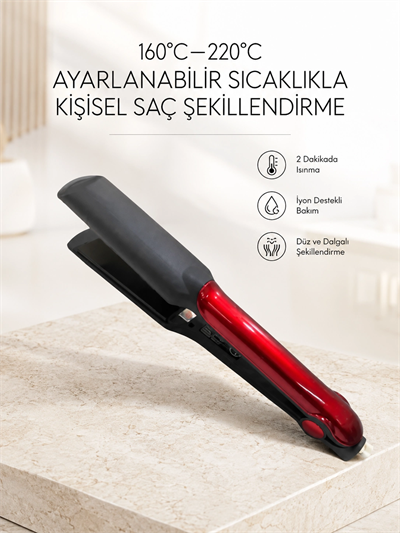 160°–220° Isı Ayarlı Saç Düzleştirici – Seyahat Tipi Hafif Model