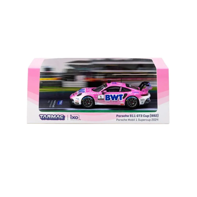 1/64 Ölçek Diecast Porsche 911 GT3 Cup 992 Yarış Arabası - 2024 Mobil 1 Supercup BX-313333
