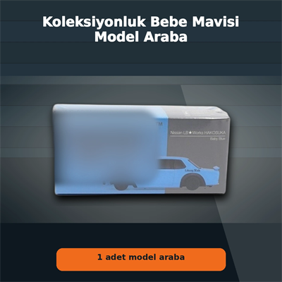 1/64 Ölçekli Baby Blue Nissan LB Works HAKOSUKA Diecast Koleksiyon Model Araba