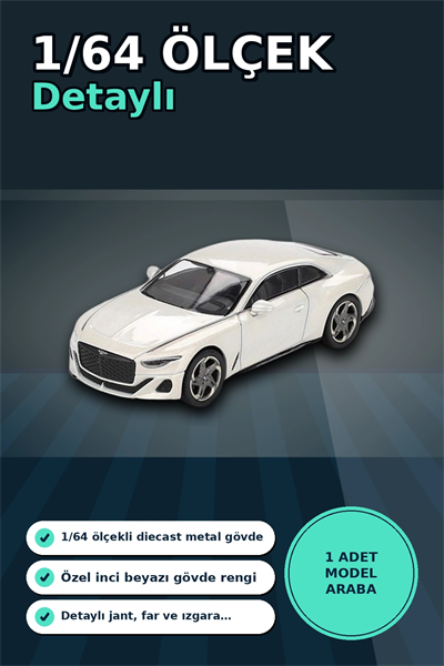 1/64 Ölçekli Metal Diecast Model Bentley Batur Bonneville Pearl Araba Koleksiyon BX-313379