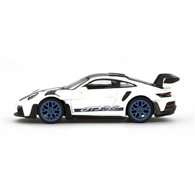 1/64 Porsche 911 (992) GT3 RS Weissach Package White with Indigo Blue