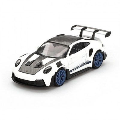 1/64 Porsche 911 (992) GT3 RS Weissach Package White with Indigo Blue