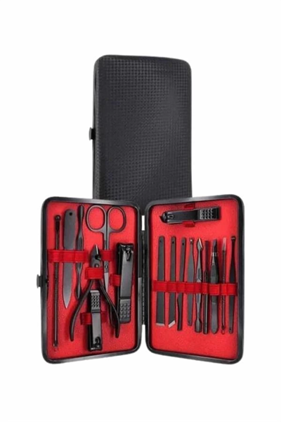 17 Parça Manikür Pedikür Seti El Ayak Bakım Seti Tırnak Makası Törpü