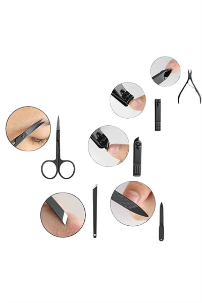 17 Parça Manikür Seti El ve Ayak Bakımı Törpü Cımbız Tırnak Temizleme