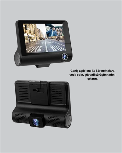 170° Geniş Açılı Araç Kamerası – 4.0” IPS Ekranlı Full HD DVR