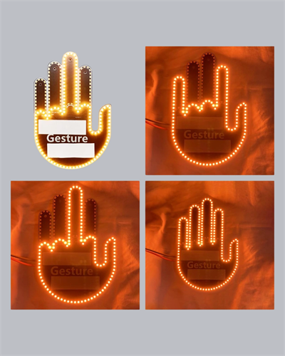 176 LED Amber Renkli El Hareketiyle Kontrol Edilen Motosiklet Dönüş Sinyali