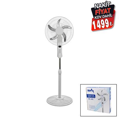 18 İNC 45 CM KUMANDALI  SANAYİ TİPİ AYAKLI VANTİLATÖR 5-METAL PERVANE 3-KADEME HIZ 65W Y:137CM (3936)