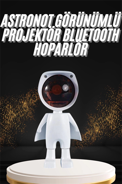 180 Derece Dönebilen Astronot Masa ve Gece Lambası Projektör