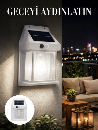1800 mAh Pilli Solar Duvar Aydınlatma Yeni Nesil