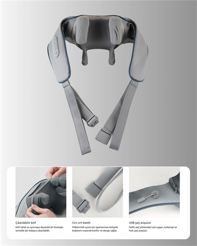 1800mAh Pil Kapasiteli Boyun Masaj Aleti