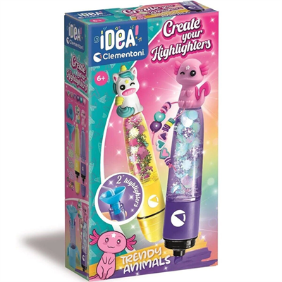 18874 Idea Clemetoni - Fosforlu Kalem Tasarım Seti - Sevimli Hayvanlar