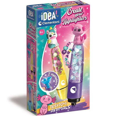 18874 Idea Clemetoni - Fosforlu Kalem Tasarım Seti - Sevimli Hayvanlar
