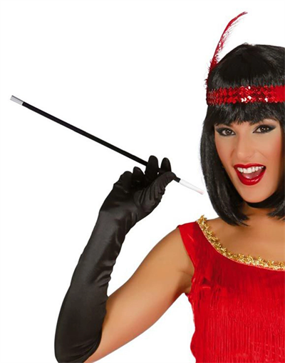 1920'ler 1990'lar Gatsby Kadın Aksesuar Seti – Kırmızı Charleston Saç Bandı Ve Sigaralık