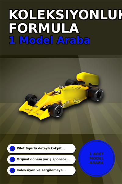 1987 Monaco GP Birincisi Ayrton Senna Lotus 99T #12 1/64 Olcekte Model Araba BX-313381