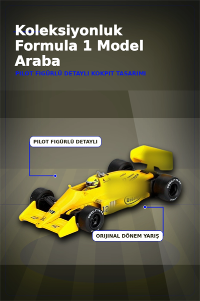 1987 Monaco GP Birincisi Ayrton Senna Lotus 99T #12 1/64 Olcekte Model Araba BX-313381