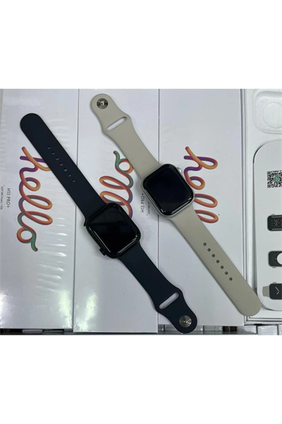 1GB Hafızalı 45mm Siyah Silikon Kordonlu Akıllı Saat, Nabız ve Uyku Takibi Özellikli