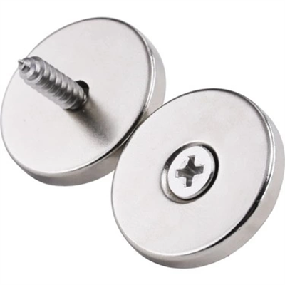 2 Adet 25x10/5x5,5 mm Neodyum Mıknatıs Havşa Delikli Magnet Vida Atılabilir N35 Nikel Paslanmaz