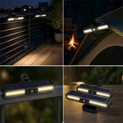 Solar Lamba Güneş Enerjili Mandallı 36 LED Dış Mekan Duvar Apliği, 2 Adet BX-316894
