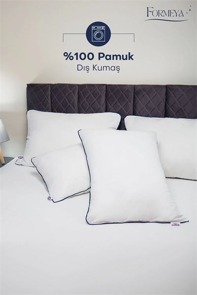 2 Adet Climate Nano Jel Yastık Otel Yastığı 50x70 cm %100 Pamuk Dış Kumaş