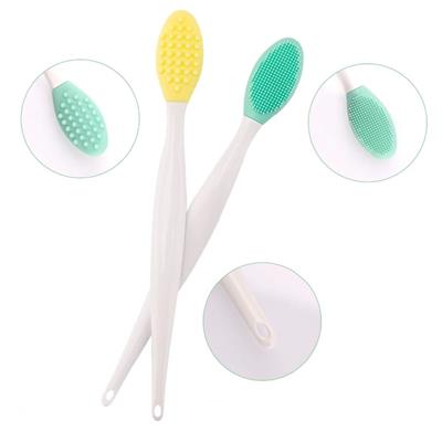 2 Adet Dudak Fırçası Peeling Etkili Gözenek Siyah Nokta Temizleyici Akne Giderici Çift Yönlü Fırça (3936)