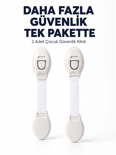 2 Adet Güçlü Yapışkanlı Çocuk Güvenlik Kilidi