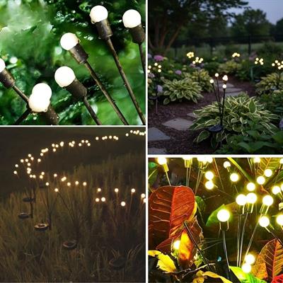 2 Adet Güneş Enerjili Plastik Bahçe Lambası – LED Dış Mekan Top Aydınlatma, Otomatik Açılıp Kapanan Solar Işık (3936)