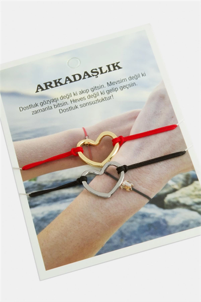 2 Adet Kalp İp Bileklik