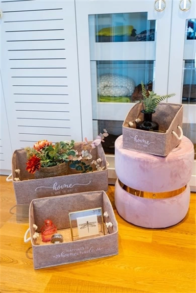 2 Adet Keçe Raf Organizer Seti Mega/maxi/Kutu Organizer