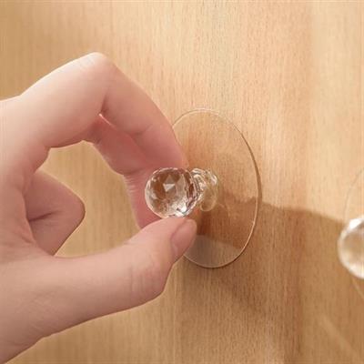 2 Adet Kristal Kendiliğinden Güçlü Yapışkanlı Kulp Askısı Tutma Kolu (3936)