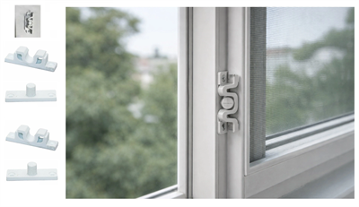 2 Adet Plastik Beyaz Sineklik Çıtçıtı – Dayanıklı Ve Pratik Sineklik Sabitleme Aparatı