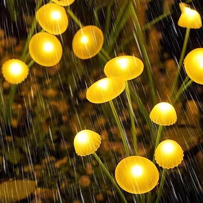 2 Adet Plastik Mantar Solar Bahçe Lambası – Güneş Enerjili LED Dış Mekan Aydınlatma, Otomatik Sensörlü Dekoratif Bahçe Işığı (3936)