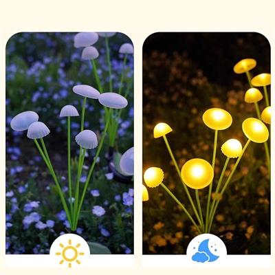 2 Adet Plastik Mantar Solar Bahçe Lambası – Güneş Enerjili LED Dış Mekan Aydınlatma, Otomatik Sensörlü Dekoratif Bahçe Işığı (3936)