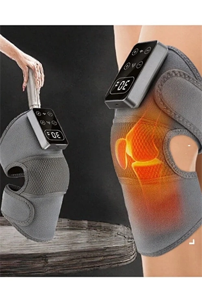 2 Adet Şarjlı Isıtmalı Diz Masaj Aleti – Titreşimli Fizyoterapi Dizlik | Diz Omuz Kol Bacak