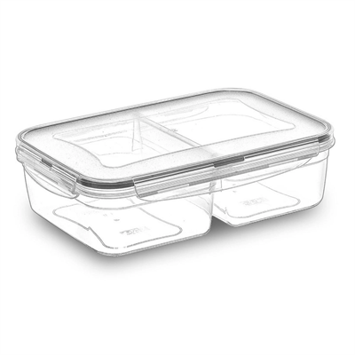 2 Bölmeli 1+1 Litre Kilitli Kapaklı Erzak Saklama Kabı Lc-525 Bx40