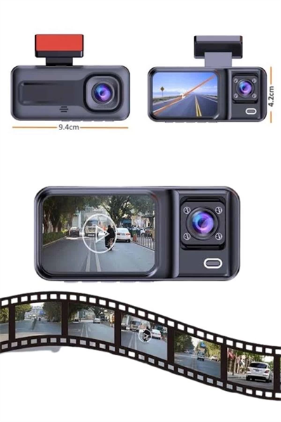 2 İnç Araç İçi Kameralı Ekran 1080P Full HD Kaliteli Hafıza Kart Destekli