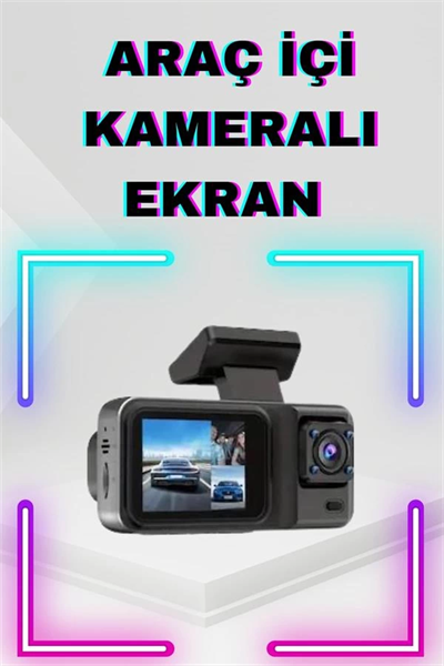 2 İnç Araç İçi Kameralı Ekran 1080P Full HD Kaliteli Hafıza Kart Destekli