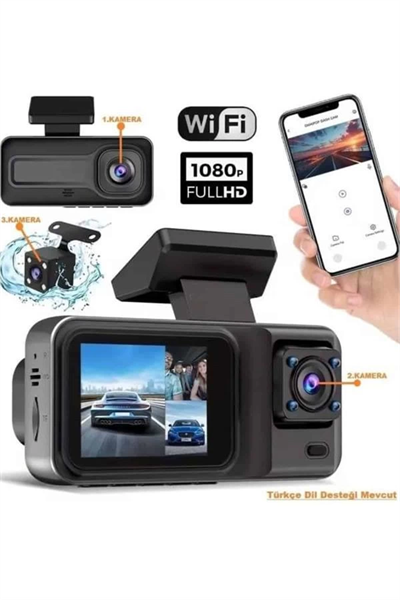 2 İnç Araç İçi Kameralı Ekran 1080P Full HD Kaliteli Hafıza Kart Destekli