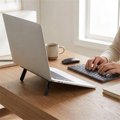 2 Kademeli Katlanabilir Laptop Standı – Kendiliğinden Güçlü Yapışkanlı, Ergonomik tablet Yükseltici Bx40