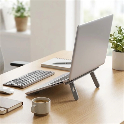 2 Kademeli Katlanabilir Laptop Standı – Kendiliğinden Güçlü Yapışkanlı, Ergonomik tablet Yükseltici Bx40