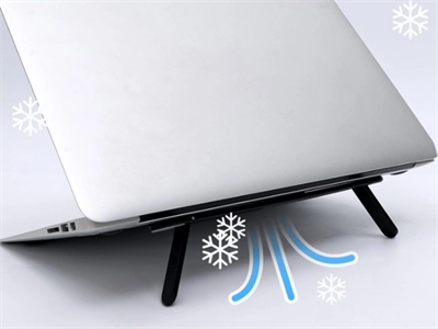 2 Kademeli Katlanabilir Ve Yapışkanlı Laptop Standı Siyah Bx40