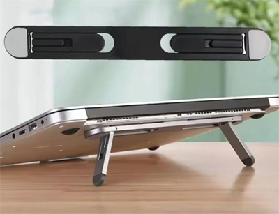 2 Kademeli Katlanabilir Ve Yapışkanlı Laptop Standı Siyah Bx40