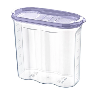 2 Kapaklı Ölçekli Erzak Kuru Gıda Saklama Kutusu Kabı - 1,7 Litre - Sa935 Bx40