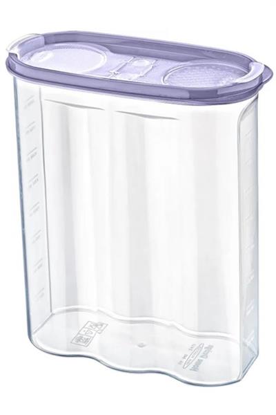 2 Kapaklı Ölçekli Erzak Kuru Gıda Saklama Kutusu Kabı 2,4 Litre-SA940 (3936)